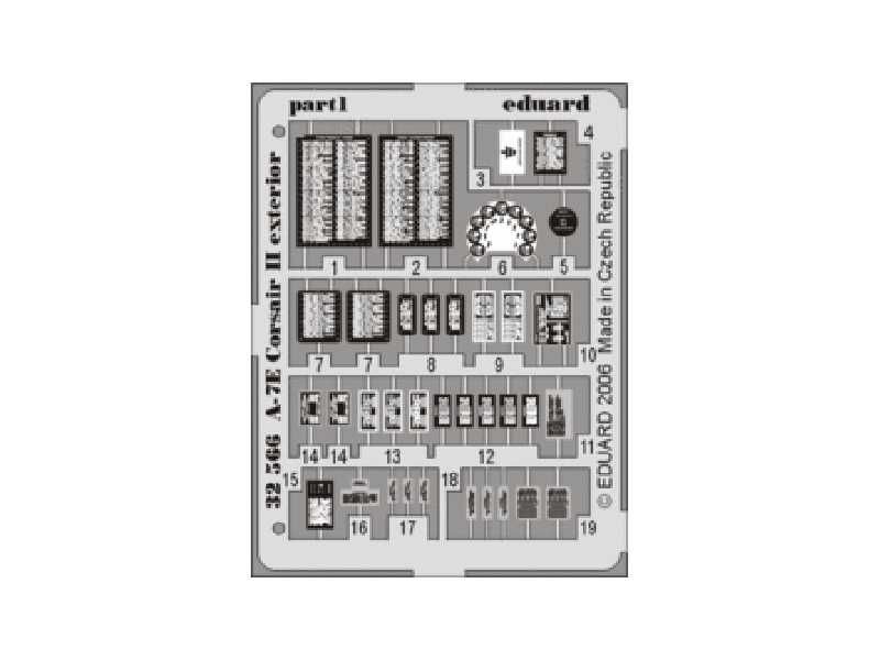  A-7E exterior 1/32 - Trumpeter - blaszki - zdjęcie 1