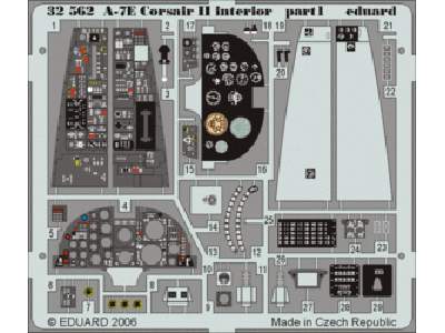  A-7E interior 1/32 - Trumpeter - blaszki - zdjęcie 1