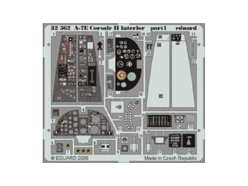 A-7E interior 1/32 - Trumpeter - blaszki - zdjęcie 1 A-7E interior 1/32 - Trumpeter - blaszki - zdjęcie 1
