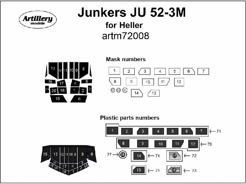 Junkers Ju 52-3m (For Heller) - zdjęcie 1