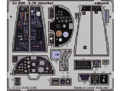  A-7E interior S. A. 1/32 - Trumpeter - blaszki - zdjęcie 1