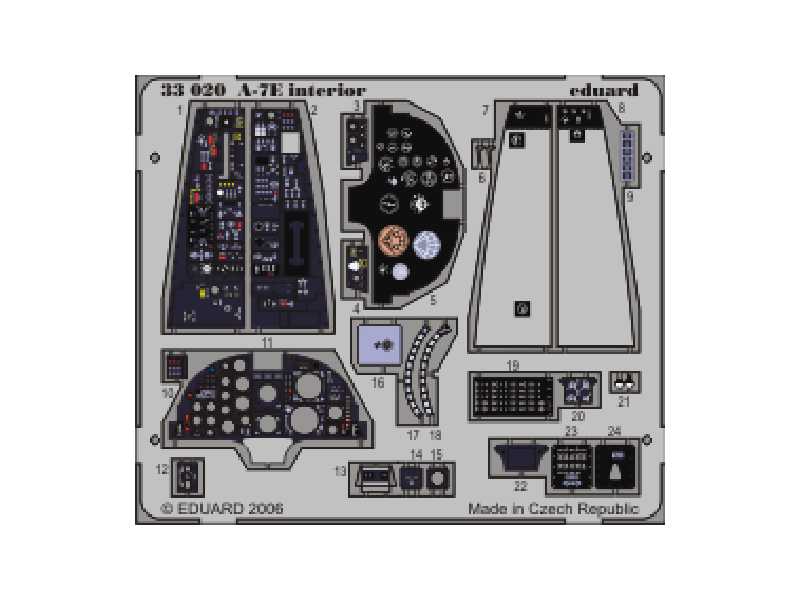  A-7E interior S. A. 1/32 - Trumpeter - blaszki - zdjęcie 1