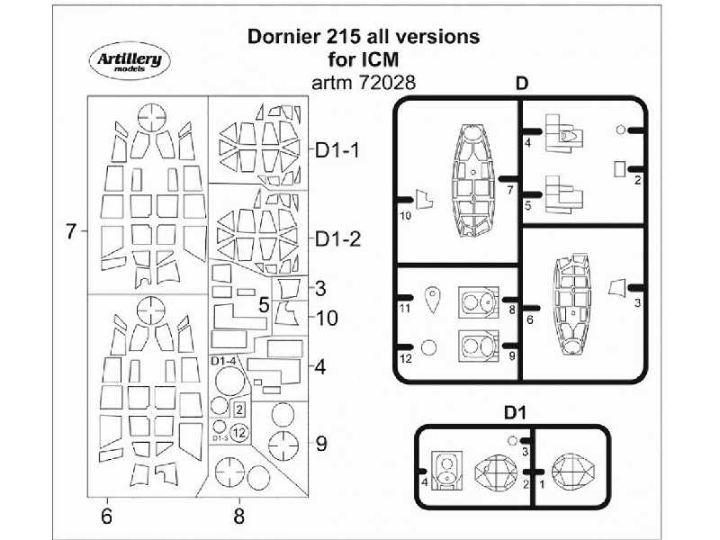 Dornier 215 All Version For Icm - zdjęcie 1 Dornier 215 All Version For Icm - zdjęcie 1