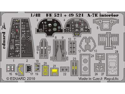  A-7E interior S. A. 1/48 - Hobby Boss - blaszki - zdjęcie 1