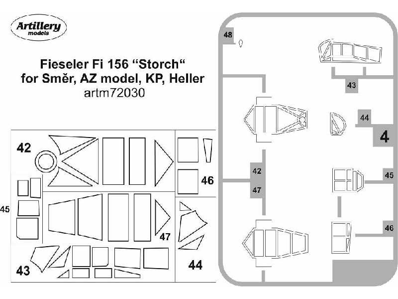 Fieseler Fi 156 Storch For Smer/Az Model/Heller - zdjęcie 1 Fieseler Fi 156 Storch For Smer/Az Model/Heller - zdjęcie 1