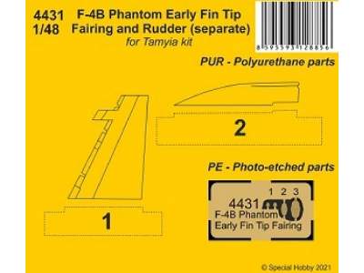 F-4b Phantom Early Fin Tip Fairing And Rudder (Separate) - zdjęcie 1