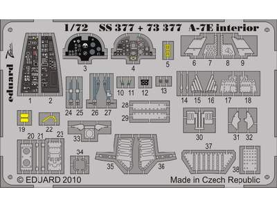  A-7E interior S. A. 1/72 - Hobby Boss - blaszki - zdjęcie 1