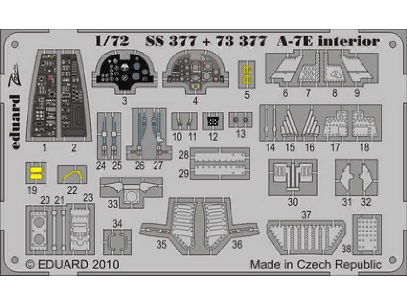 A-7E interior S. A. 1/72 - Hobby Boss - blaszki - zdjęcie 1 A-7E interior S. A. 1/72 - Hobby Boss - blaszki - zdjęcie 1