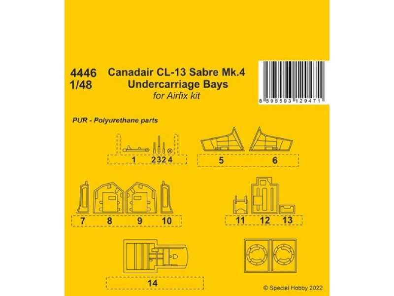 Canadair Cl-13 Sabre Mk.4 Undercarriage Bays (For Airfix Kit) - zdjęcie 1