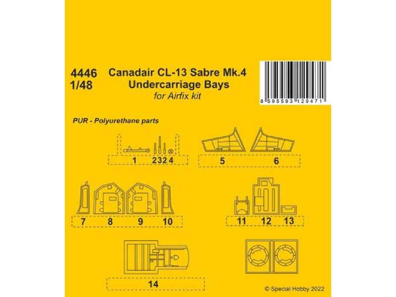 Canadair Cl-13 Sabre Mk.4 Undercarriage Bays (For Airfix Kit) - zdjęcie 1 Canadair Cl-13 Sabre Mk.4 Undercarriage Bays (For Airfix Kit) - zdjęcie 1