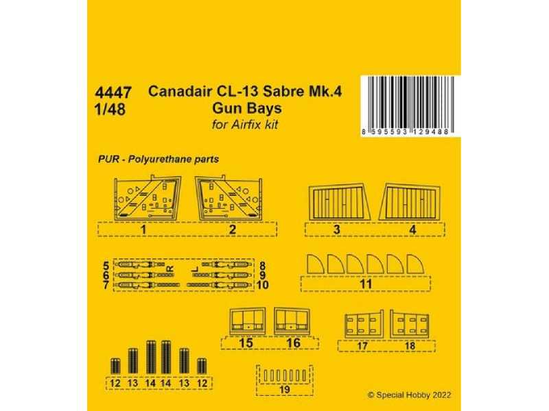 Canadair Cl-13 Sabre Mk.4 Gun Bays 1/48 / For Airfix Kit - zdjęcie 1