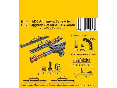 M35 Armament Subsystem Upgrade Set For Ah-1g Cobra For Icm And Revell Kits - zdjęcie 1