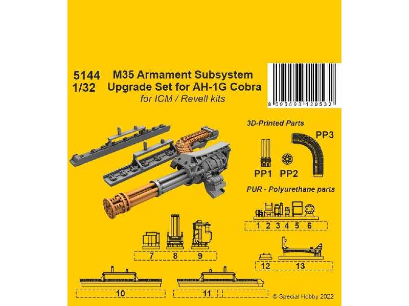 M35 Armament Subsystem Upgrade Set For Ah-1g Cobra For Icm And Revell Kits - zdjęcie 1 M35 Armament Subsystem Upgrade Set For Ah-1g Cobra For Icm And Revell Kits - zdjęcie 1