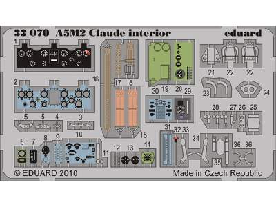  A5M2 Claude interior S. A. 1/32 - Special Hobby - blaszki - zdjęcie 1