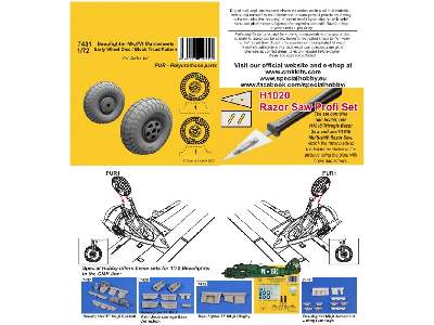 Beaufighter Mk.I/Vi Mainwheels - Early Wheel Disk / Block Tread Pattern - zdjęcie 3