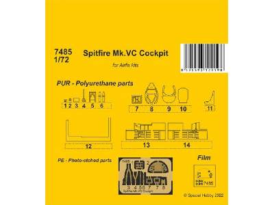 Spitfire Mk.Vc Cockpit (For Airfix Kit) - zdjęcie 1