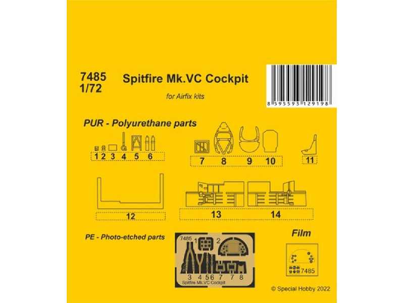 Spitfire Mk.Vc Cockpit (For Airfix Kit) - zdjęcie 1