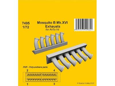 Mosquito B Mk.Xvi Exhausts (For Airfix Kit) - zdjęcie 1