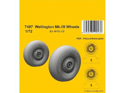 Wellington Mk.I/Ii Wheels For Airfix Kit - zdjęcie 1