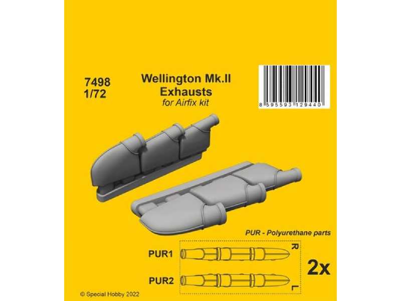 Wellington Mk.Ii Exhausts For Airfix Kit - zdjęcie 1 Wellington Mk.Ii Exhausts For Airfix Kit - zdjęcie 1