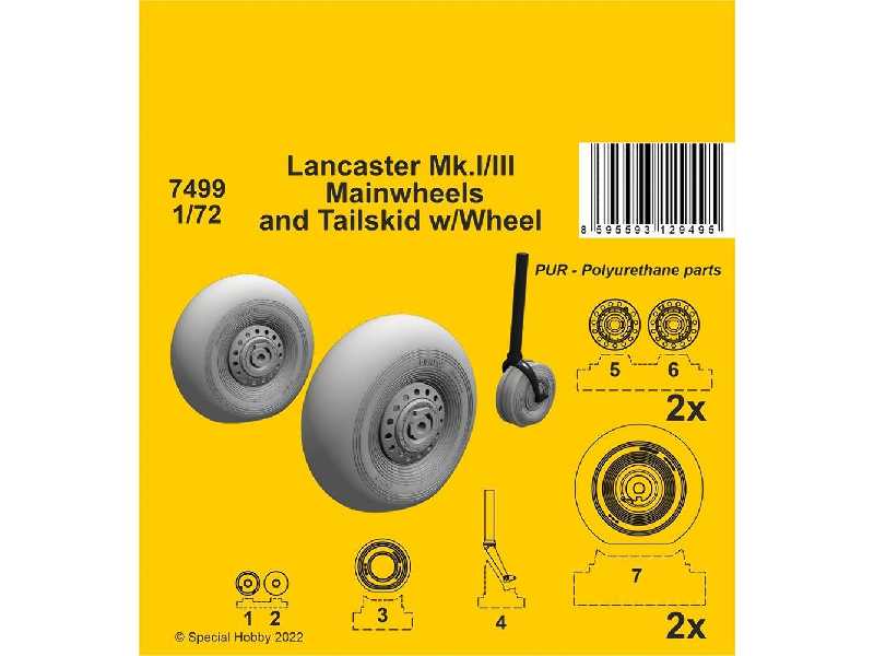Lancaster Mk.I/Iii Mainwheels And Tailwheel W/Leg - zdjęcie 1 Lancaster Mk.I/Iii Mainwheels And Tailwheel W/Leg - zdjęcie 1