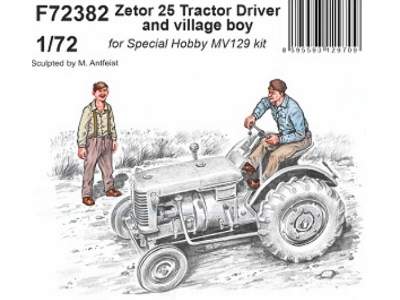 Zetor 25 Tractor Driver & Village Boy - zdjęcie 1
