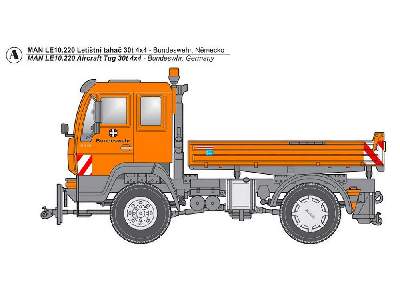 Man Le 10.220 Bundeswehr Military Aircraft Tug - All Resin Kit - zdjęcie 2