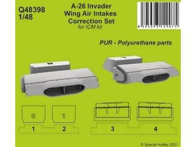 A-26 Invader Wing Air Intakes Correction Set (For Icm Kit) - zdjęcie 1