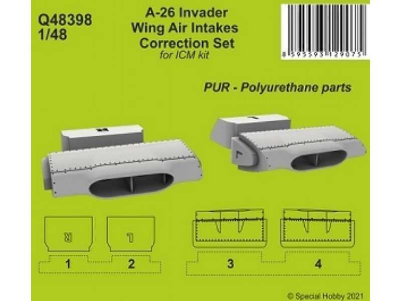 A-26 Invader Wing Air Intakes Correction Set (For Icm Kit) - zdjęcie 1 A-26 Invader Wing Air Intakes Correction Set (For Icm Kit) - zdjęcie 1