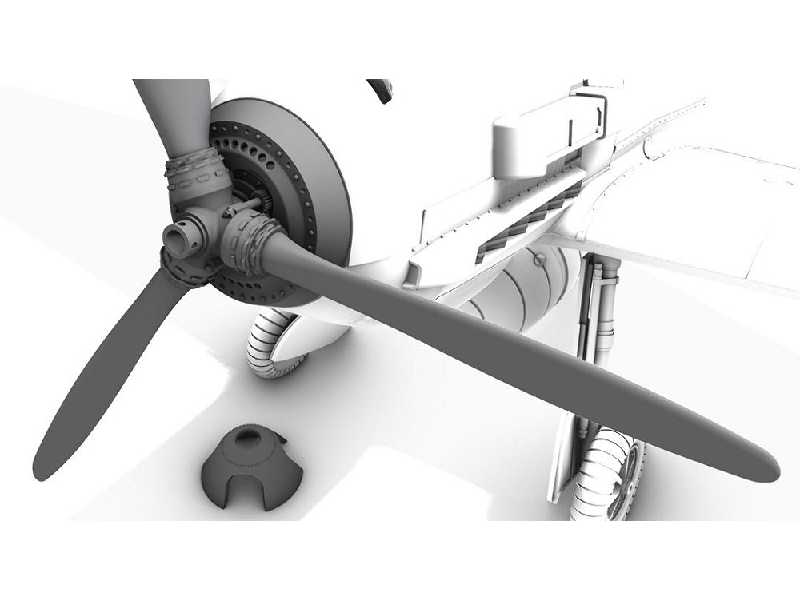 Messerschmitt Bf 109e Detailed Propeller Spinner - zdjęcie 1 Messerschmitt Bf 109e Detailed Propeller Spinner - zdjęcie 1