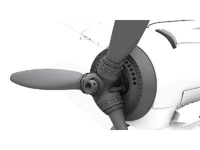 Messerschmitt Bf 109e Detailed Propeller Spinner - zdjęcie 3