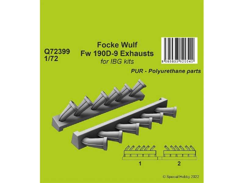 Focke Wulf Fw 190d-9 Exhausts For Ibg Kits - zdjęcie 1 Focke Wulf Fw 190d-9 Exhausts For Ibg Kits - zdjęcie 1