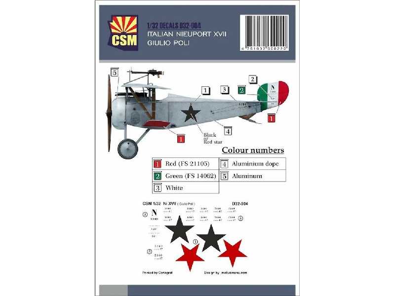 Italian Nieuport Xvii Giulio Poli - zdjęcie 1 Italian Nieuport Xvii Giulio Poli - zdjęcie 1