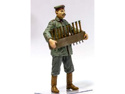 German Aerodrome Personnel W/ Grenades Crate Wwi Figure - zdjęcie 4