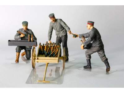 German Aerodrome Personnel Ordnance Team W/Cart Wwi Figures - zdjęcie 2