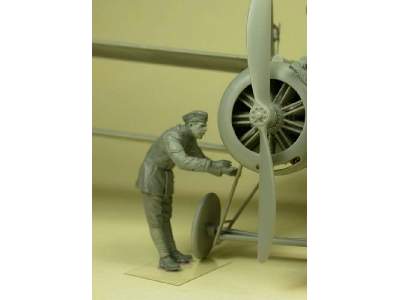 Rfc Air Mechanic Checking Aeroplane Wwi Figures - zdjęcie 2