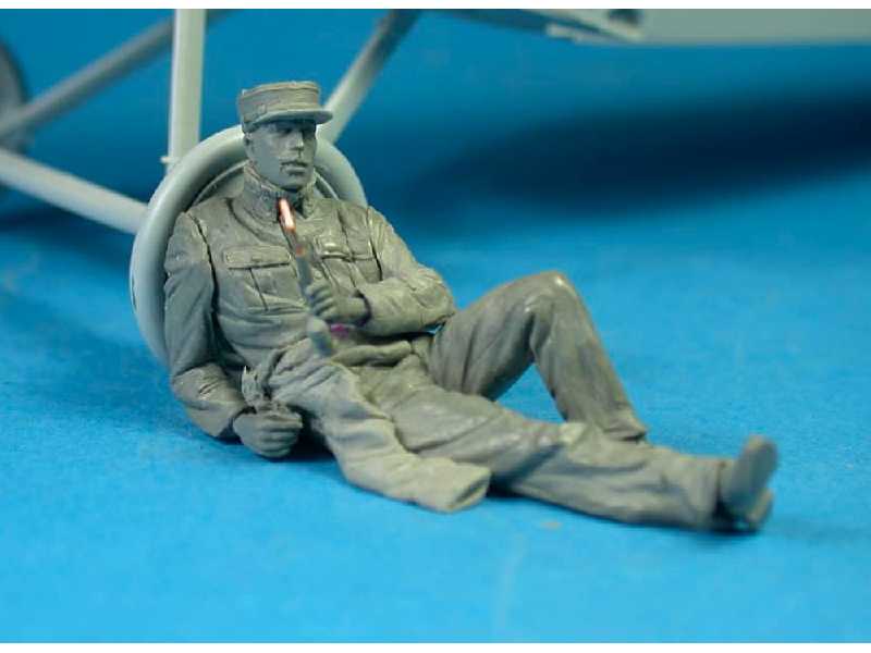 French Airman Smoking Pipe Wwi Figures - zdjęcie 1 French Airman Smoking Pipe Wwi Figures - zdjęcie 1