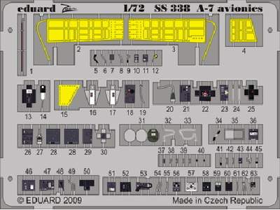  A-7 avionics 1/72 - Hobby Boss - blaszki - zdjęcie 1