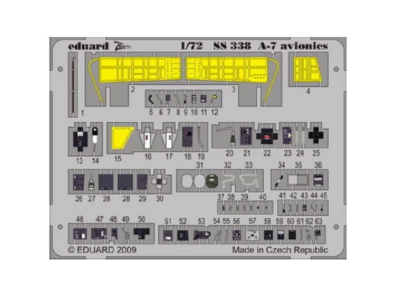  A-7 avionics 1/72 - Hobby Boss - blaszki - zdjęcie 1