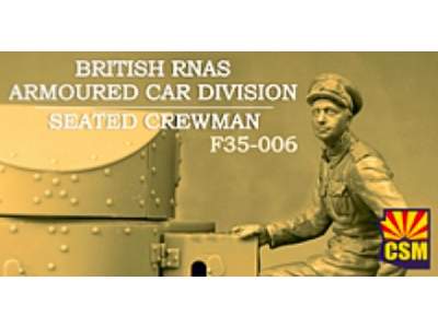 British Rnas Armoured Car Division Seated Crewman - zdjęcie 1
