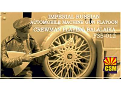 Imperial Russian Automobile Machine Gun Platoon Crewman Playing Balalaika - zdjęcie 2