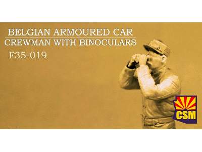 Belgian Armoured Car Crewman With Binoculars - zdjęcie 1