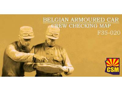 Belgian Armoured Car Crew Checking Map - zdjęcie 1