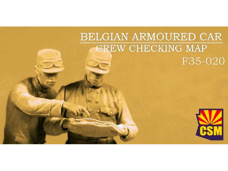 Belgian Armoured Car Crew Checking Map - zdjęcie 1 Belgian Armoured Car Crew Checking Map - zdjęcie 1