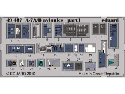  A-7A/ B avionics 1/48 - Hobby Boss - blaszki - zdjęcie 1