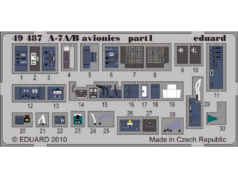  A-7A/ B avionics 1/48 - Hobby Boss - blaszki - zdjęcie 1