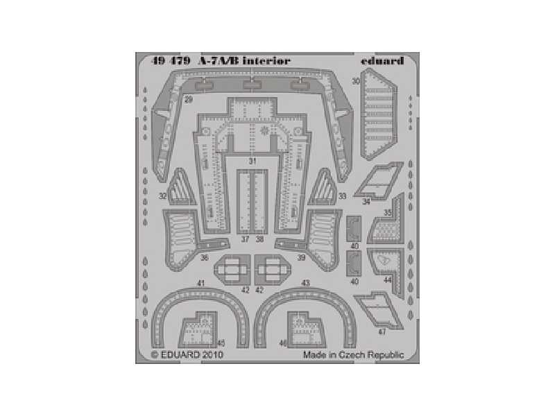  A-7A/ B interior S. A. 1/48 - Hobby Boss - blaszki - zdjęcie 1