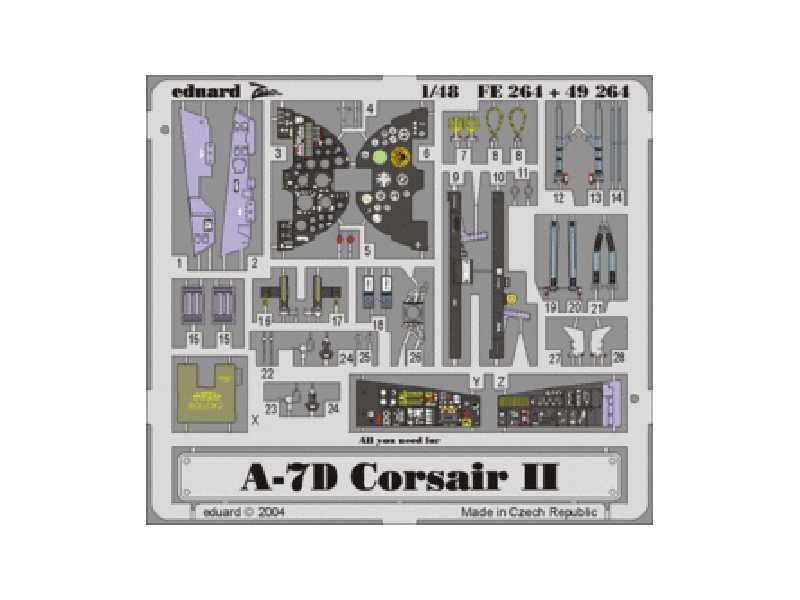  A-7D 1/48 - Hasegawa - blaszki - zdjęcie 1