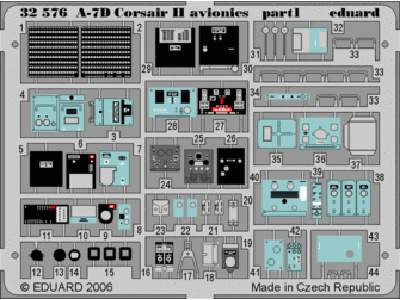  A-7D avionics 1/32 - Trumpeter - blaszki - zdjęcie 1