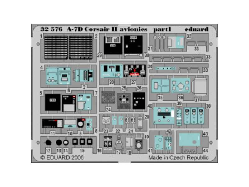 A-7D avionics 1/32 - Trumpeter - blaszki - zdjęcie 1 A-7D avionics 1/32 - Trumpeter - blaszki - zdjęcie 1